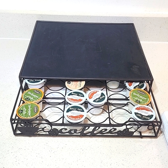 Coffee Pod Storage Drawer. Ornate Metal With Absorption Pad. Holds 36 Pods - Picture 2 of 9